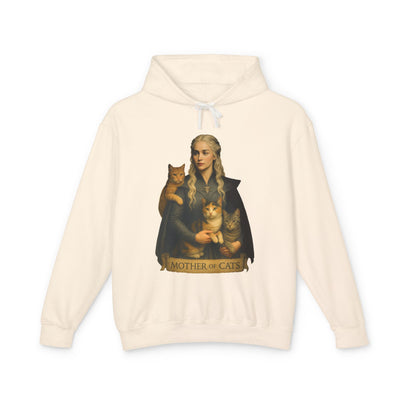 Mother of Cats - Unisex Lightweight Hooded Sweatshirt
