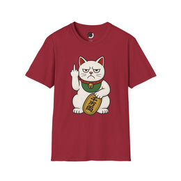 Maneki-Neko Repelling Cat - Adult T-Shirt
