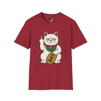 Maneki-Neko Repelling Cat - Adult T-Shirt