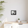 Gallery Canvas Wraps - Charcoal Garden Cat #2 - Framed