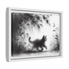 Gallery Canvas Wraps - Charcoal Garden Cat #5 - Framed