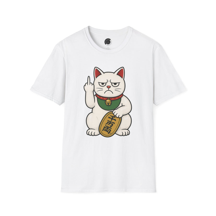 Maneki-Neko Repelling Cat - Adult T-Shirt