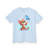 Cute Cat and Butterfly - Youth T-Shirt