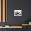 Gallery Canvas Wraps - Charcoal Garden Cat #3 - Framed