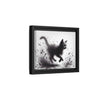 Gallery Canvas Wraps - Charcoal Garden Cat #1 - Framed