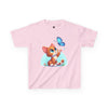Cute Cat and Butterfly - Youth T-Shirt