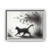 Gallery Canvas Wraps - Charcoal Garden Cat #2 - Framed