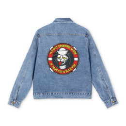 Drinking Alone (Nautical) - Men's Denim Jacket