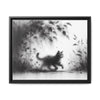 Gallery Canvas Wraps - Charcoal Garden Cat #5 - Framed