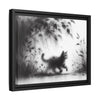 Gallery Canvas Wraps - Charcoal Garden Cat #5 - Framed