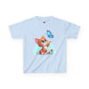 Cute Cat and Butterfly - Youth T-Shirt