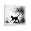 Canvas Wrap - Charcoal Garden Cat #2 - Unframed