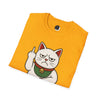 Maneki-Neko Repelling Cat - Adult T-Shirt