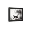 Gallery Canvas Wraps - Charcoal Garden Cat #2 - Framed