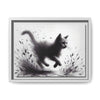 Gallery Canvas Wraps - Charcoal Garden Cat #1 - Framed