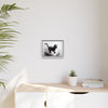 Gallery Canvas Wraps - Charcoal Garden Cat #1 - Framed