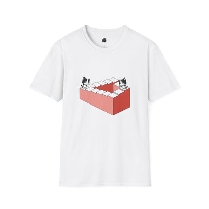 Penrose Stairs Sad Cat T-Shirt