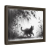 Gallery Canvas Wraps - Charcoal Garden Cat #5 - Framed