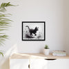 Gallery Canvas Wraps - Charcoal Garden Cat #1 - Framed