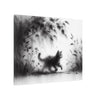 Canvas Wrap - Charcoal Garden Cat #5 - Unframed