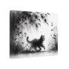 Canvas Wrap - Charcoal Garden Cat #5 - Unframed