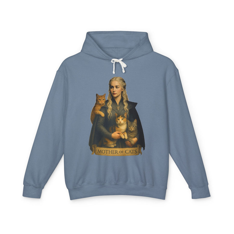 Mother of Cats - Unisex Lightweight Hooded Sweatshirt
