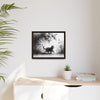 Gallery Canvas Wraps - Charcoal Garden Cat #5 - Framed